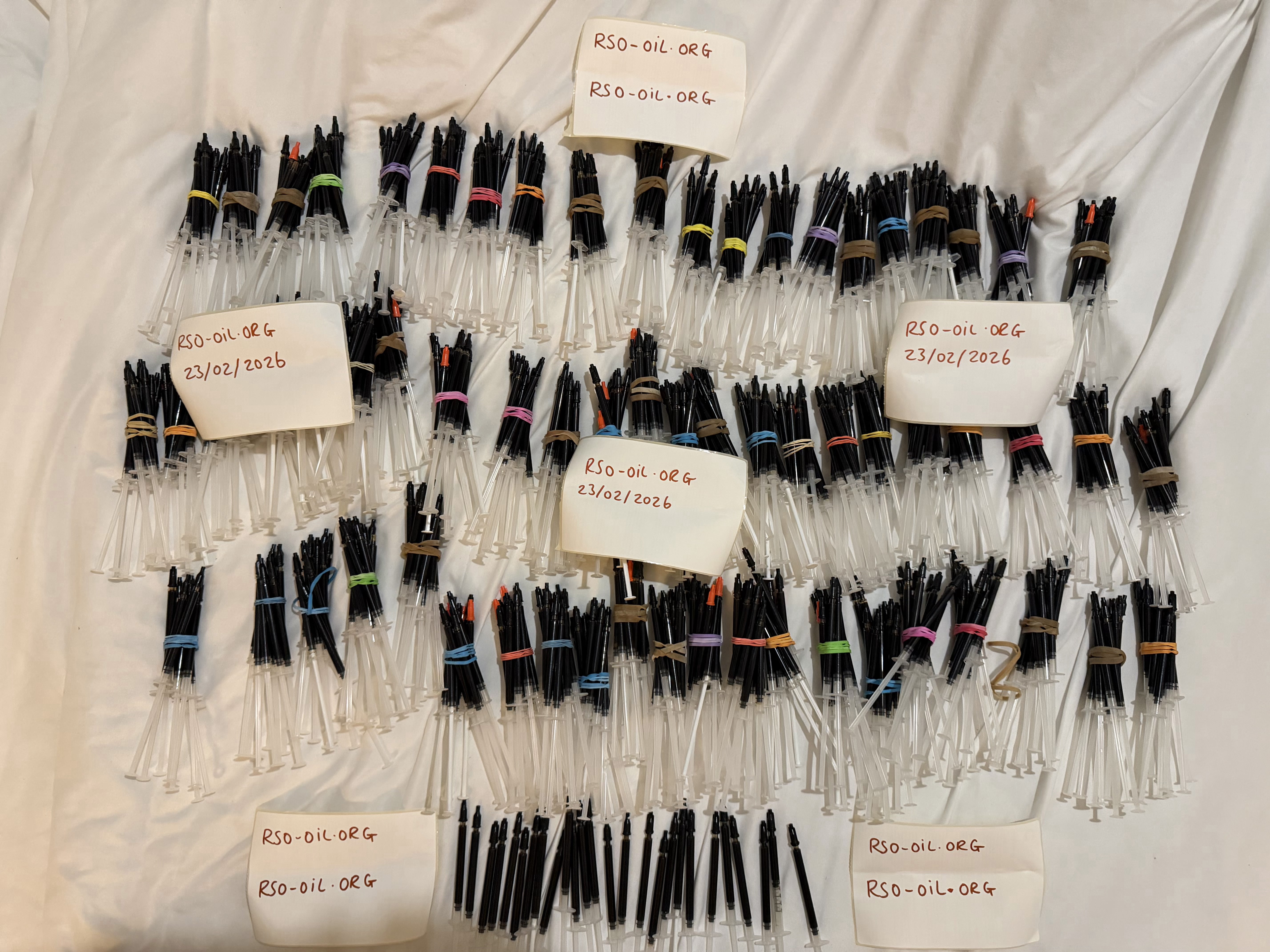 Buy RSO Oil UK - Fresh Rick Simpson Oil Batch with Today's Date and rso-oil.org Branding for Rick Simpson Oil Cost UK